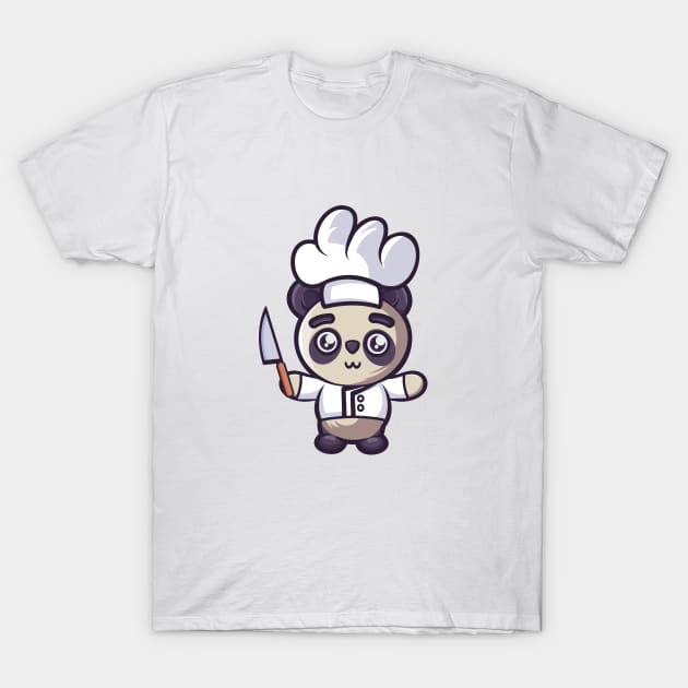 Little Chef Panda T-Shirt by onama.std